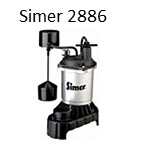 Simer 2886 Submersible-sump-pump-with Tether-Float